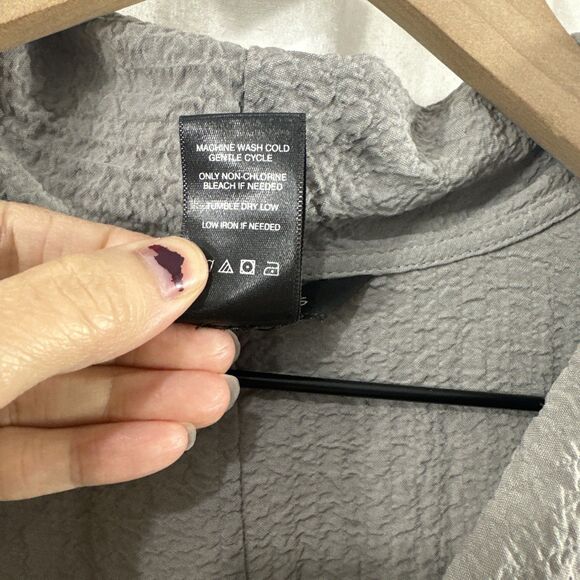 Ali Miles Taupe Cowl Neck Asymmetric Tunic Top Womens 2X Art to Wear Lagenlook - Picture 10 of 11